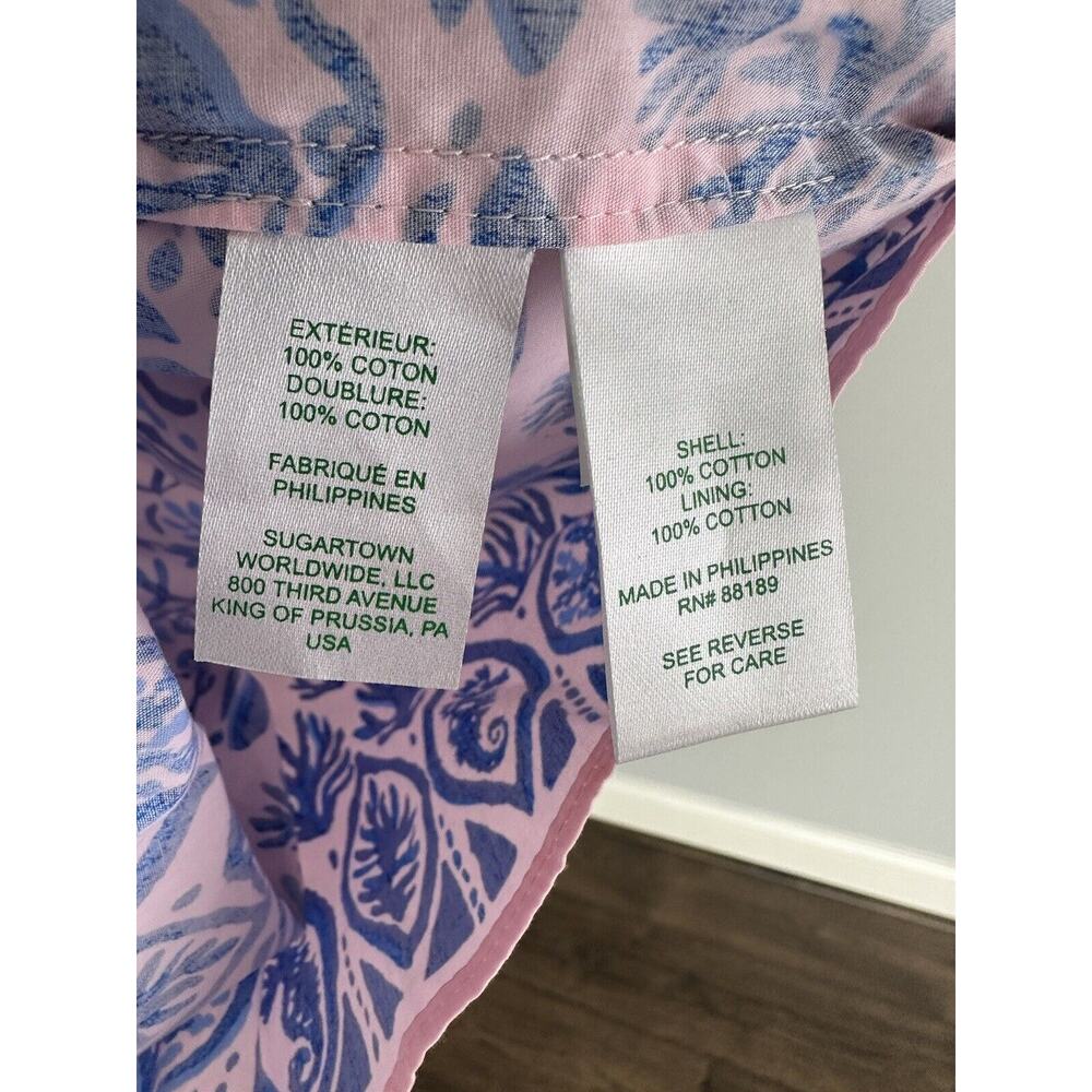 EUC Lilly Pulitzer Frankee Off The Shoulder Puff Sleeve Top Calla Lily Size L - Picture 6 of 6
